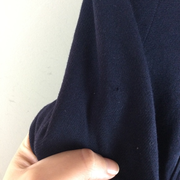 Cabi Lido Collarless Button Front Mid-Length Navy Ponte Knit Jacket Size Small - Picture 11 of 14